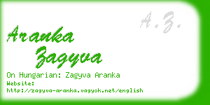 aranka zagyva business card